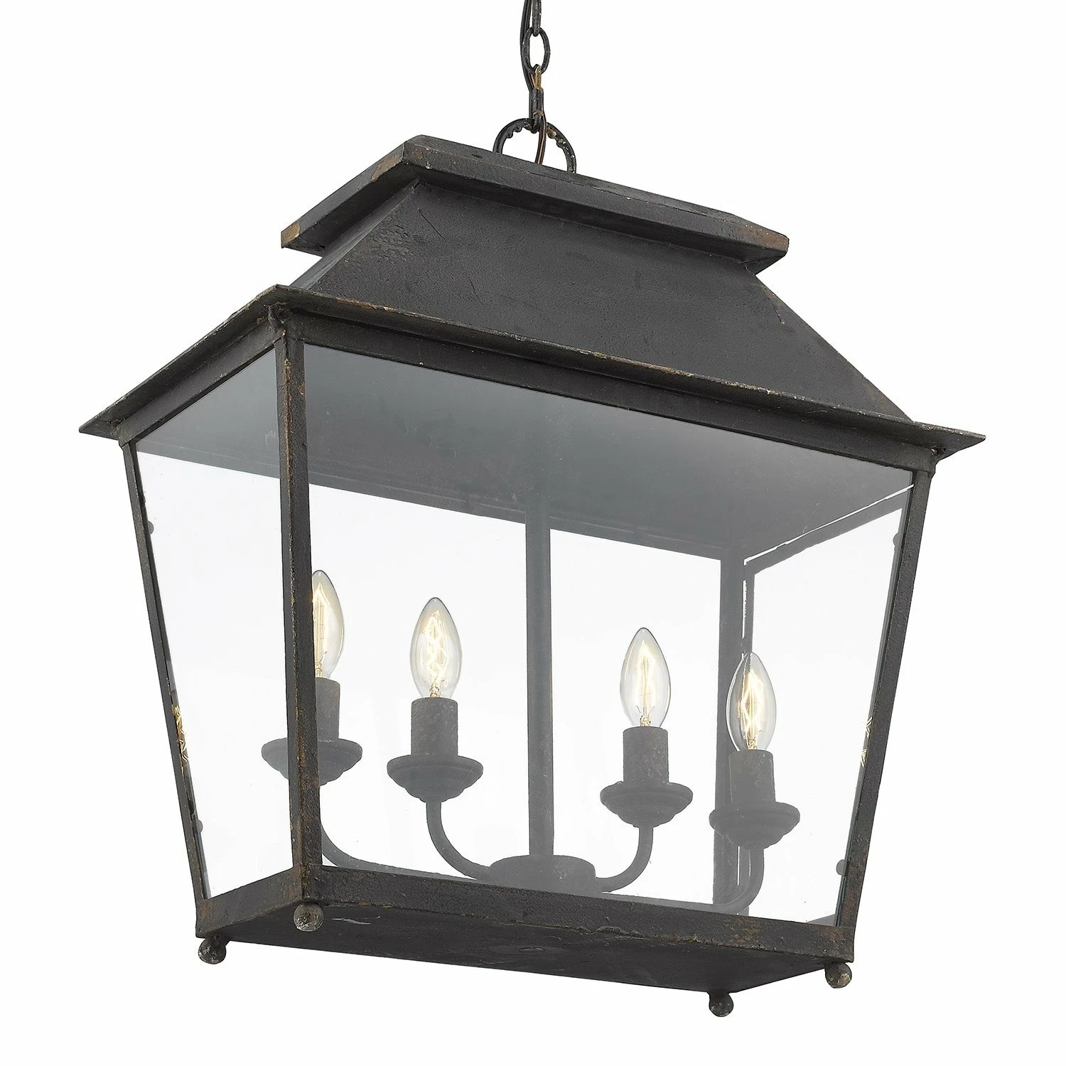 Promo ✨ Golden Lighting Abingdon 4-Light Pendant In Antique Black Iron ✔️ 7 Promo ✨ Golden Lighting Abingdon 4-Light Pendant In Antique Black Iron ✔️ - Image 5