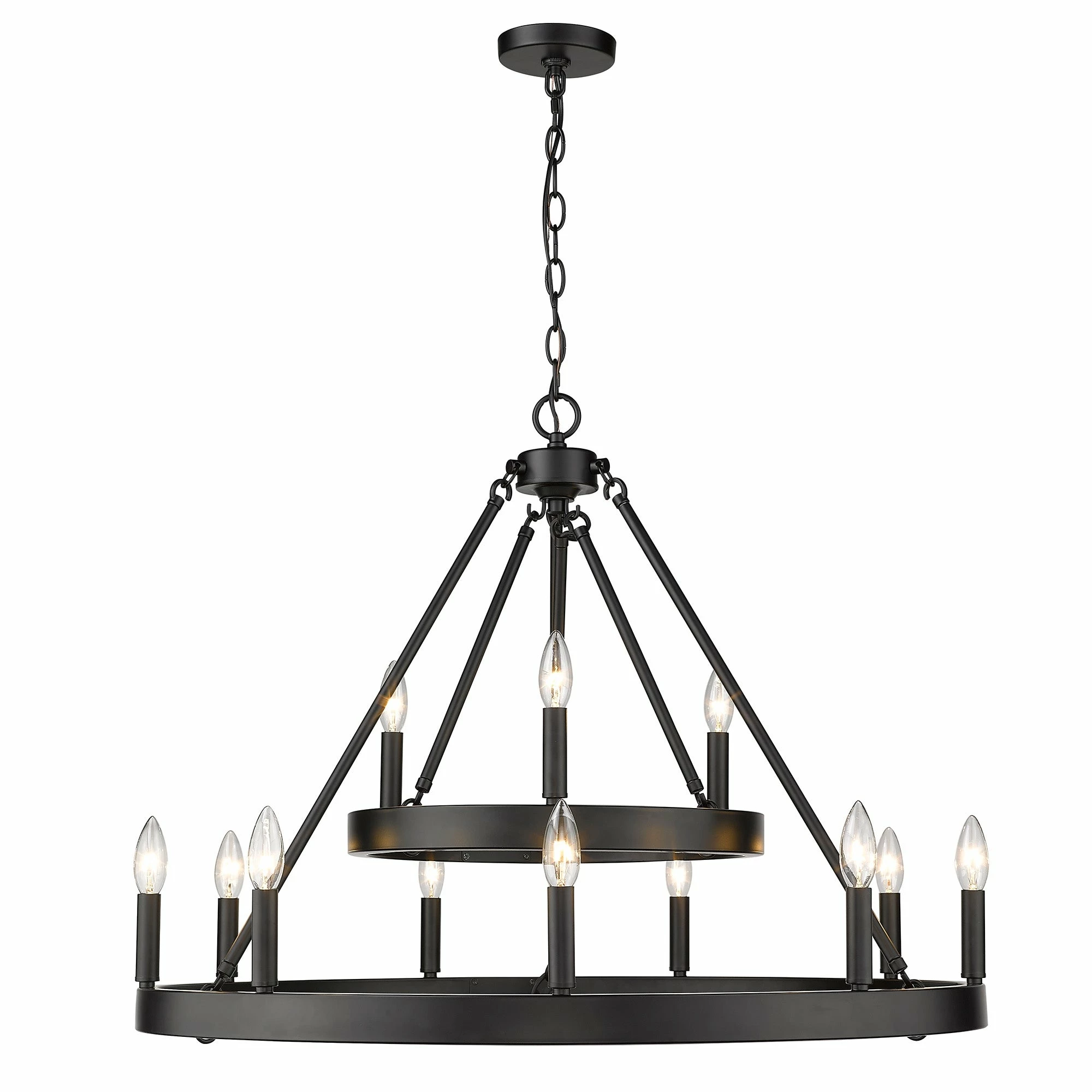 Discount 𧨠Golden Lighting Alastair 2 Tier - 12 Light Chandelier - 35x24.5" βοΈ 4 Discount 𧨠Golden Lighting Alastair 2 Tier - 12 Light Chandelier - 35x24.5" βοΈ - Image 2
