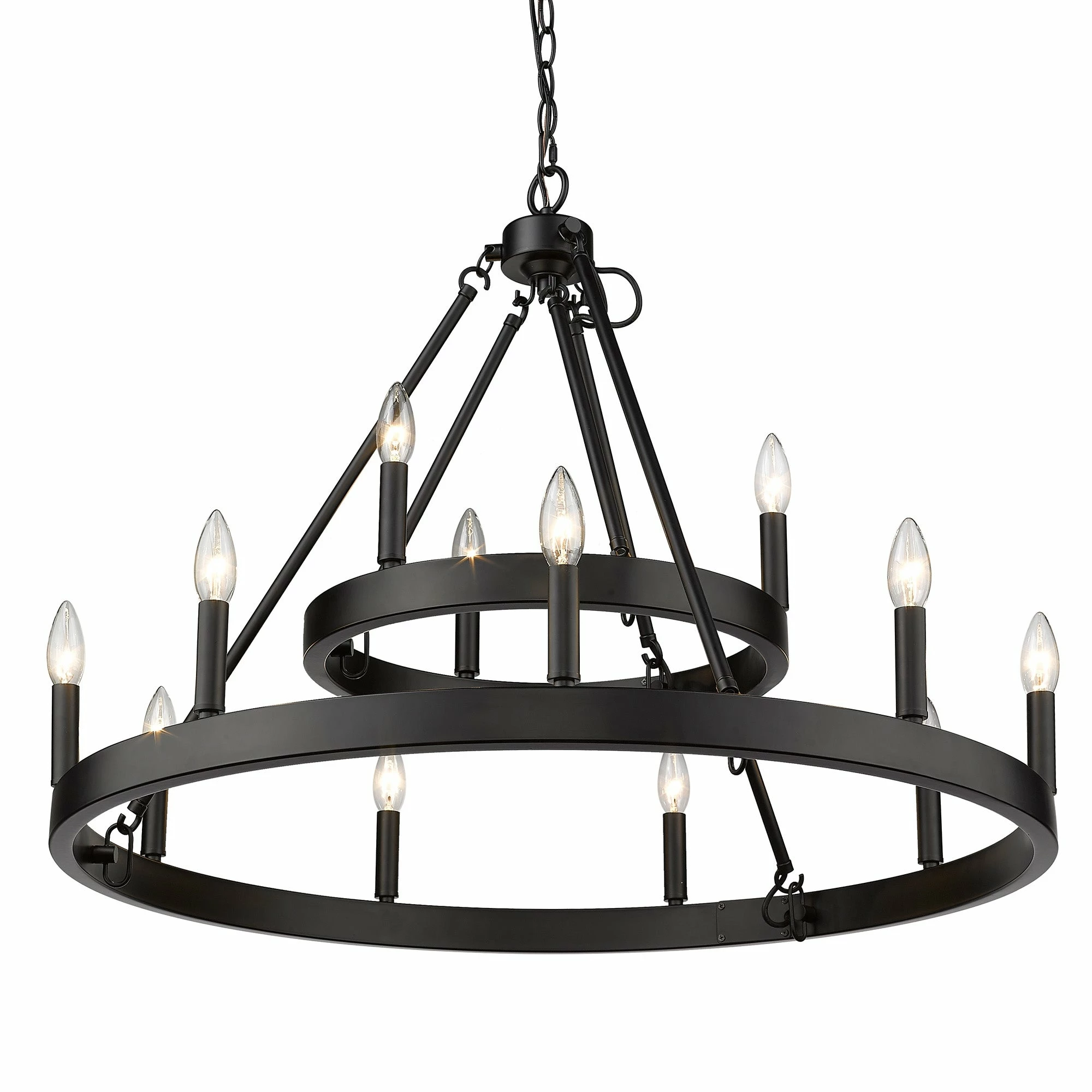 Discount 𧨠Golden Lighting Alastair 2 Tier - 12 Light Chandelier - 35x24.5" βοΈ 6 Discount 𧨠Golden Lighting Alastair 2 Tier - 12 Light Chandelier - 35x24.5" βοΈ - Image 4