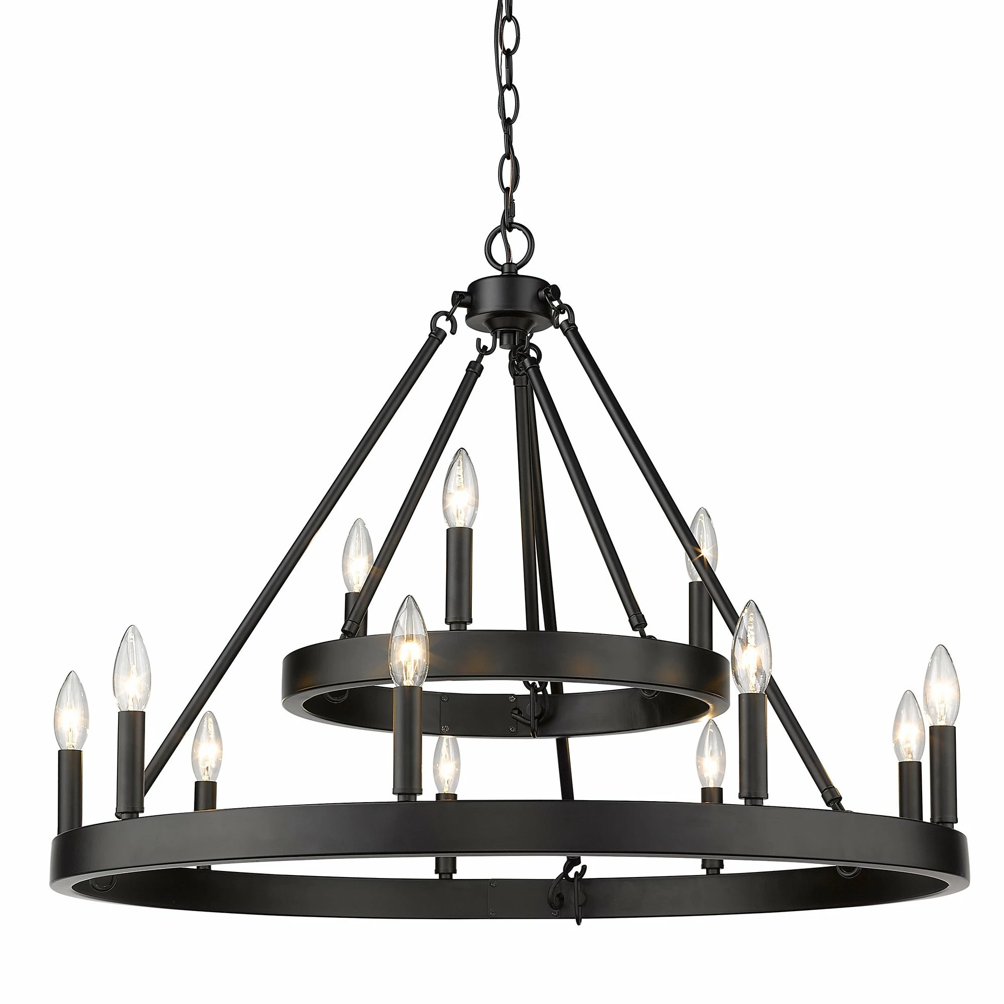 Discount 𧨠Golden Lighting Alastair 2 Tier - 12 Light Chandelier - 35x24.5" βοΈ 7 Discount 𧨠Golden Lighting Alastair 2 Tier - 12 Light Chandelier - 35x24.5" βοΈ - Image 5