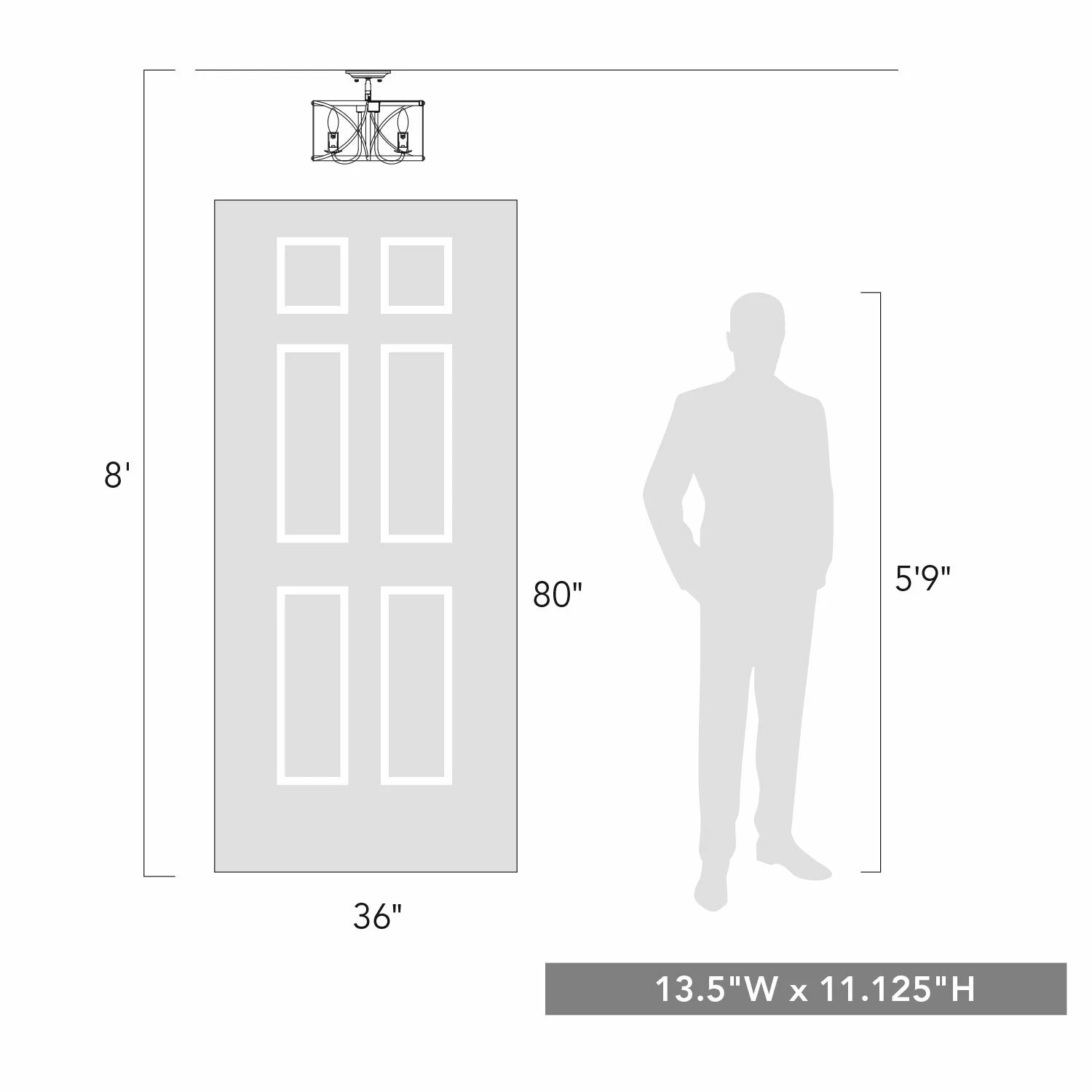 Cheap π Golden Lighting Alcott Semi-Flush - 10x11.125" π - Image 4