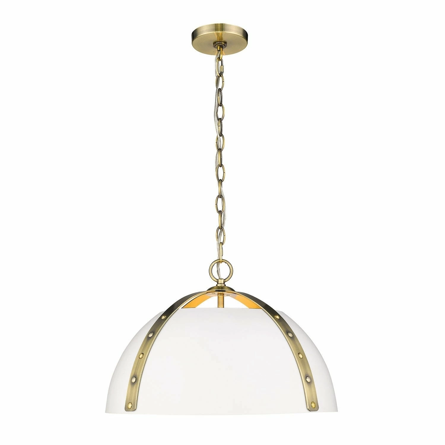 Brand new π Golden Lighting Aldrich 3 Light Pendant Aged Brass With Black Shade π 8 Brand new π Golden Lighting Aldrich 3 Light Pendant Aged Brass With Black Shade π - Image 6