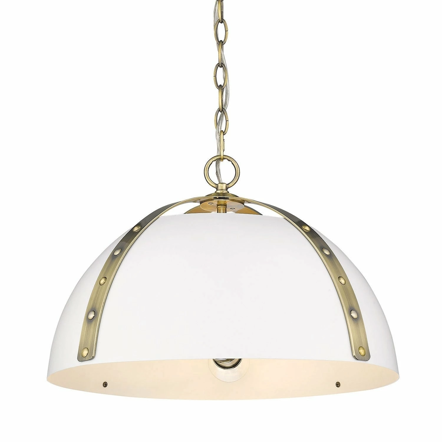 Brand new π Golden Lighting Aldrich 3 Light Pendant Aged Brass With Black Shade π 6 Brand new π Golden Lighting Aldrich 3 Light Pendant Aged Brass With Black Shade π - Image 4