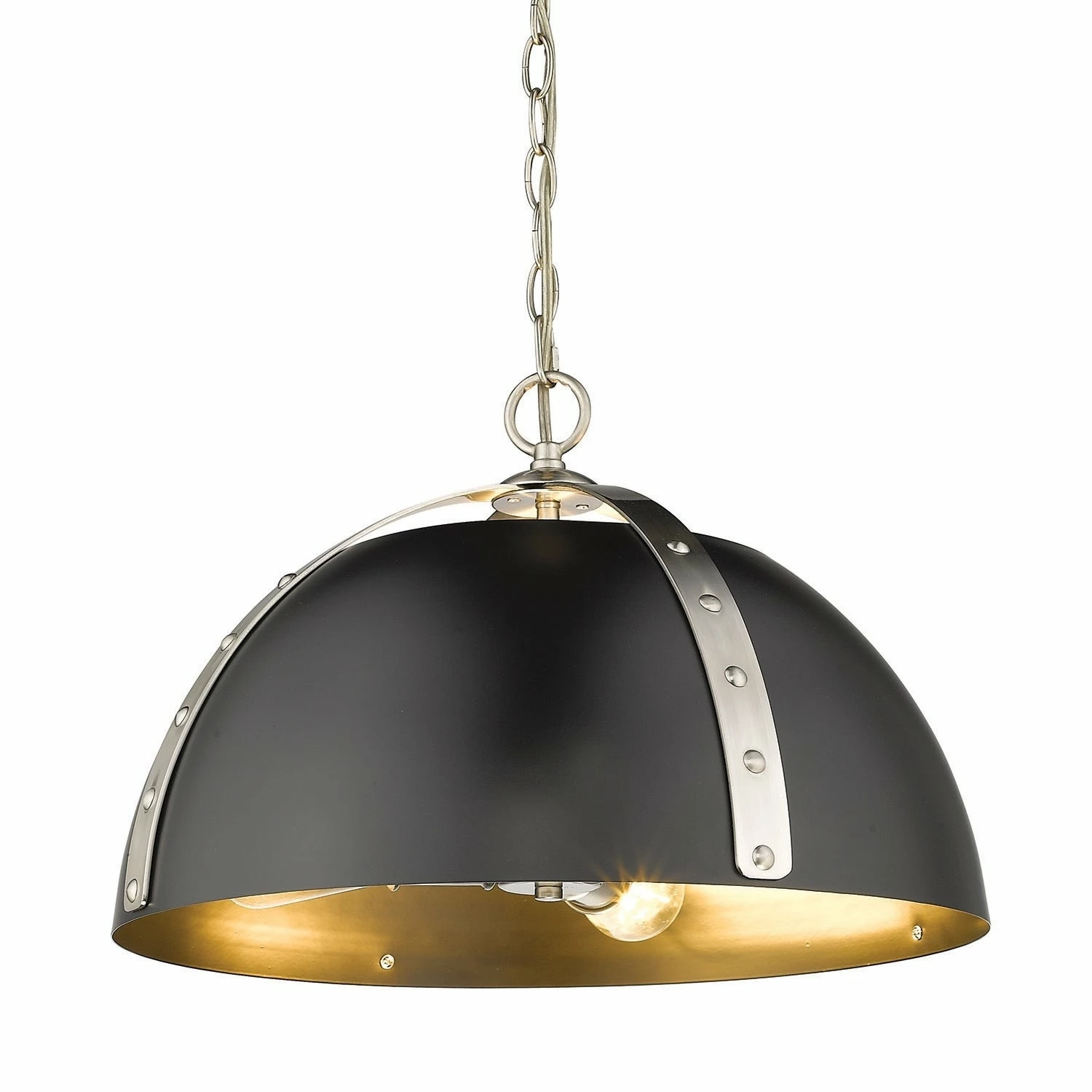 Brand new π Golden Lighting Aldrich 3 Light Pendant Aged Brass With Black Shade π 17 Brand new π Golden Lighting Aldrich 3 Light Pendant Aged Brass With Black Shade π - Image 15