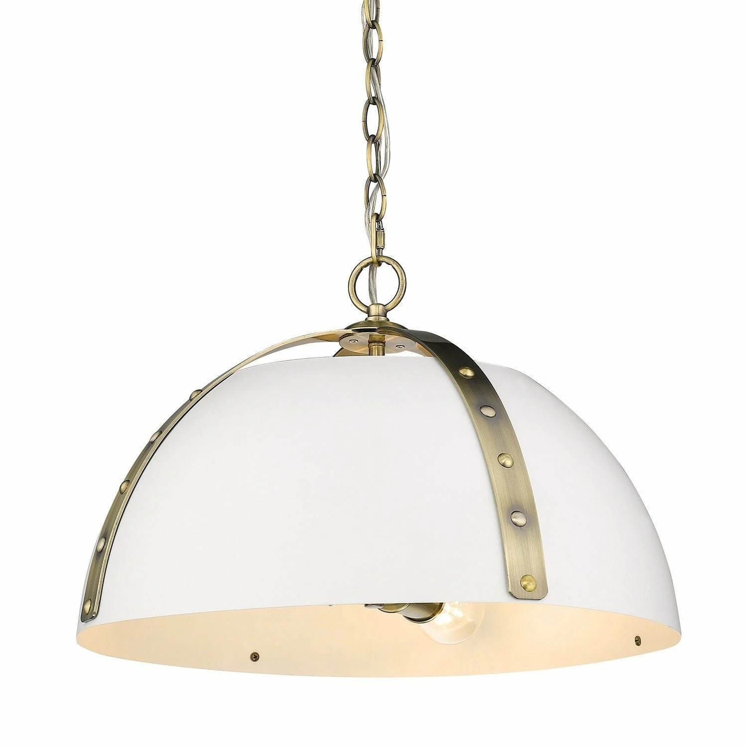Brand new π Golden Lighting Aldrich 3 Light Pendant Aged Brass With Black Shade π 13 Brand new π Golden Lighting Aldrich 3 Light Pendant Aged Brass With Black Shade π - Image 11