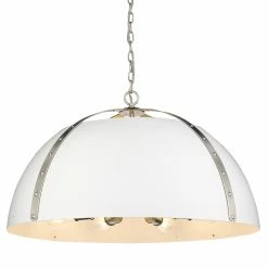 Outlet ✔️ Golden Lighting Aldrich 8 Light Pendant Aged Brass With Black Shade ✔️