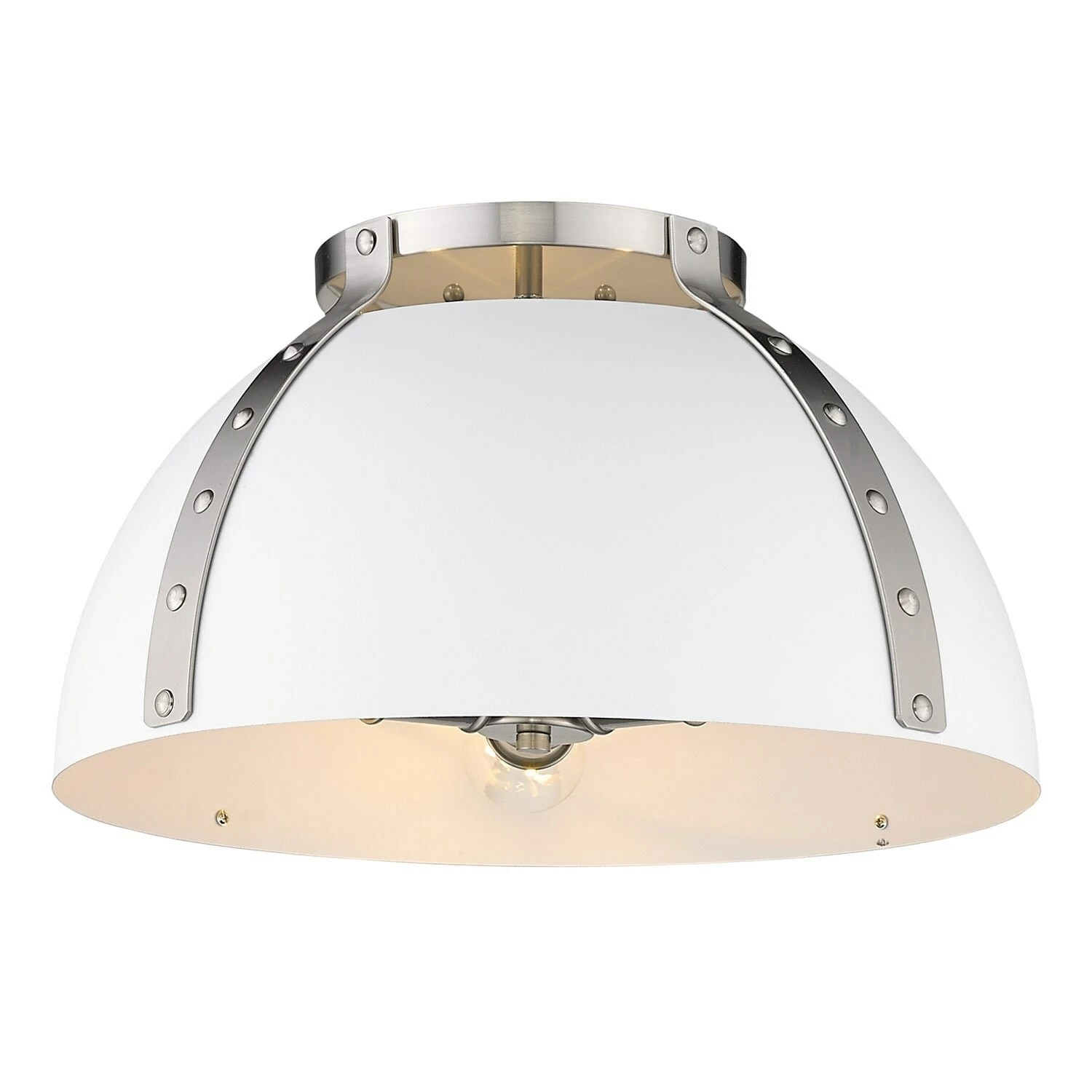 Best Sale β Golden Lighting Aldrich Flush Mount - 18" Aged Brass With Black Shade π― - Image 7