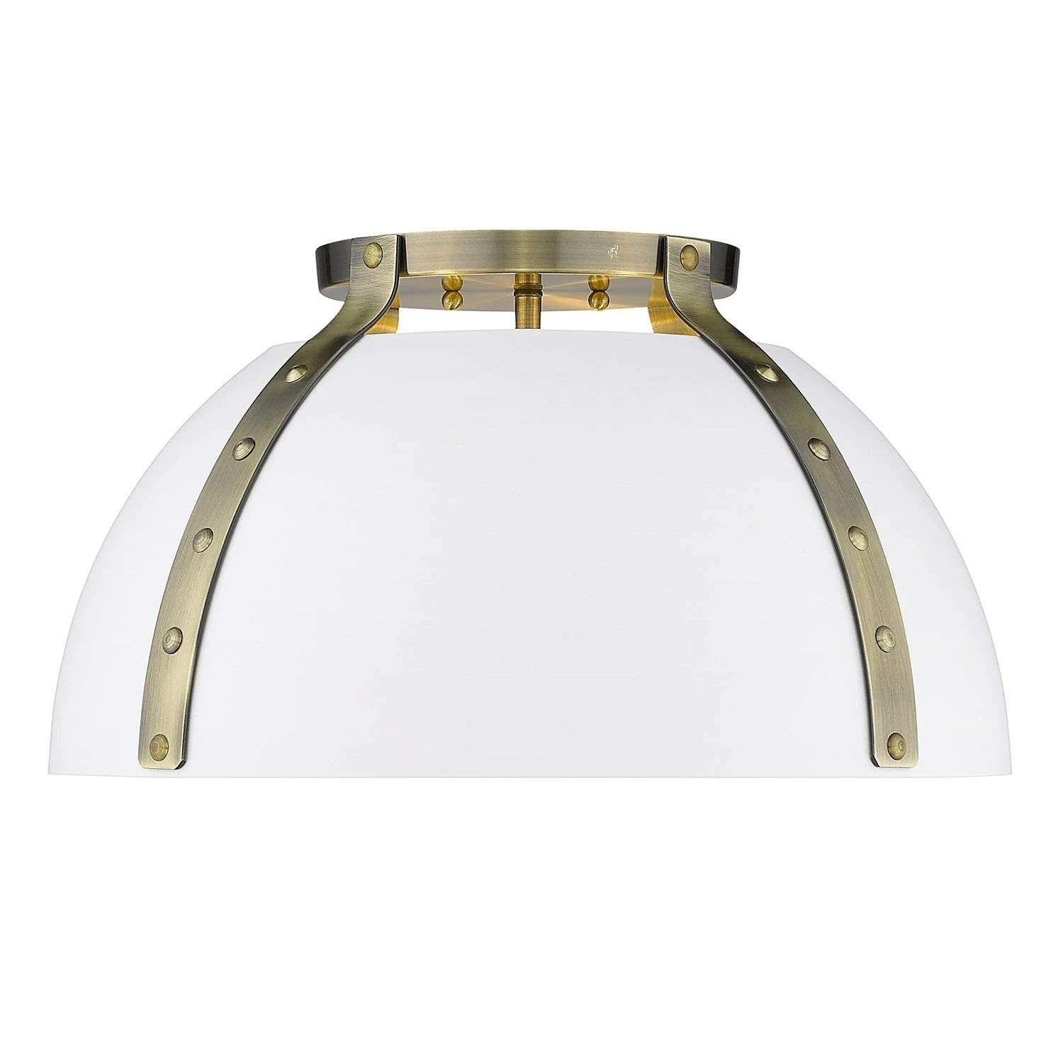 Best Sale β Golden Lighting Aldrich Flush Mount - 18" Aged Brass With Black Shade π― - Image 4