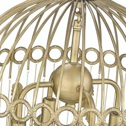 Alternative view of New 🎁 Golden Lighting Aleta 4 Light Pendant - Vintage Fired Gold 💯