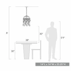 New 🎁 Golden Lighting Aleta 4 Light Pendant - Vintage Fired Gold 💯 -Golden Lighting Sales Aleta 4 Light Pendant 3