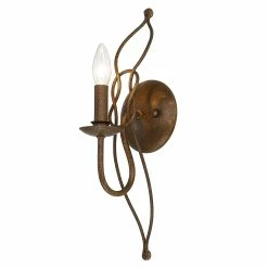 Promo 😍 Golden Lighting Antoinette 1 Light Wall Sconce - Burnished Chestnut - Burnished Chestnut 😉