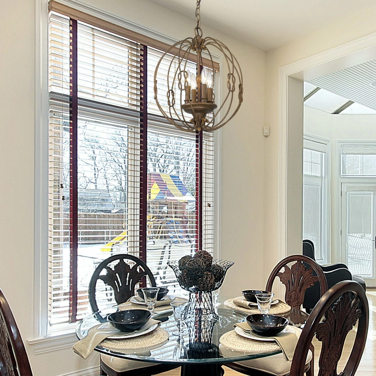 Hot Sale π Golden Lighting Antoinette 4 Light Pendant - 20x18" π - Image 3