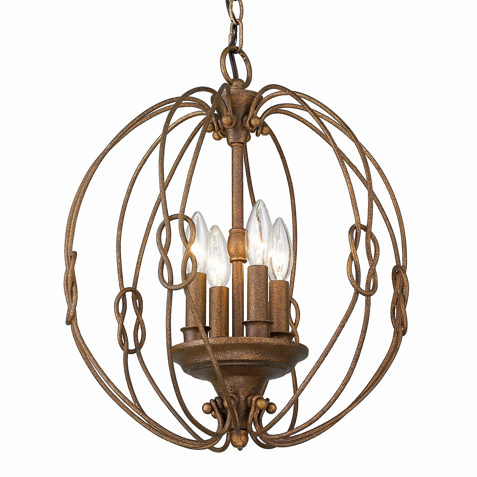 Hot Sale π Golden Lighting Antoinette 4 Light Pendant - 20x18" π - Image 4