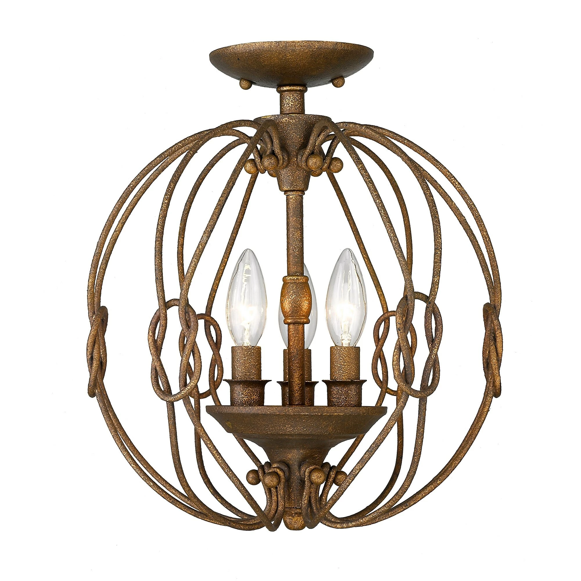 Promo π Golden Lighting Antoinette Semi-Flush Oyster π - Image 2