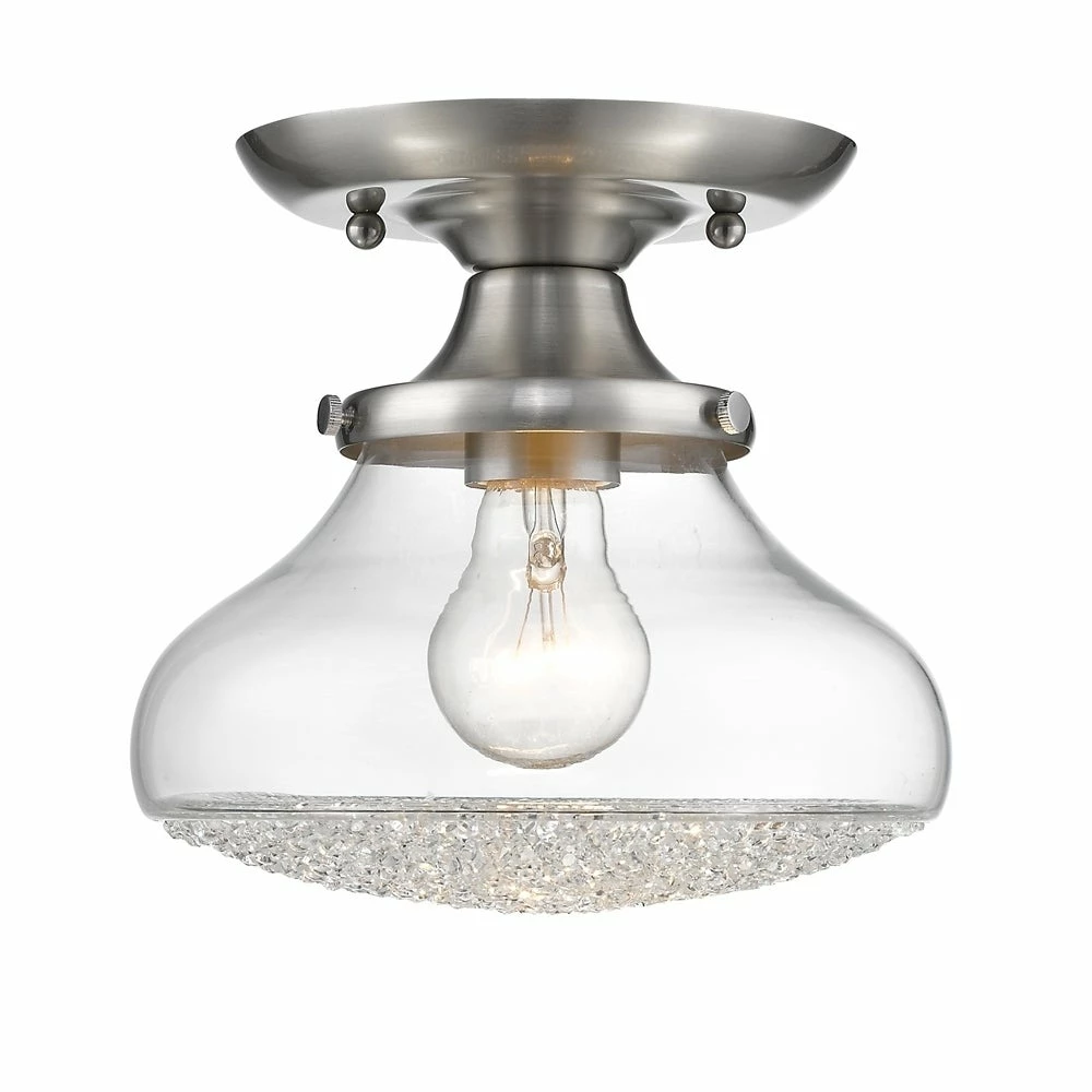 Discount π₯ Golden Lighting Asha Small Semi Flush In Pewter With Crushed Crystal Glass β€οΈ 3 Discount π₯ Golden Lighting Asha Small Semi Flush In Pewter With Crushed Crystal Glass β€οΈ