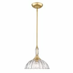 Promo ⌛ Golden Lighting Audra 1 Light Pendant Clear Glass / Matte Black 😀