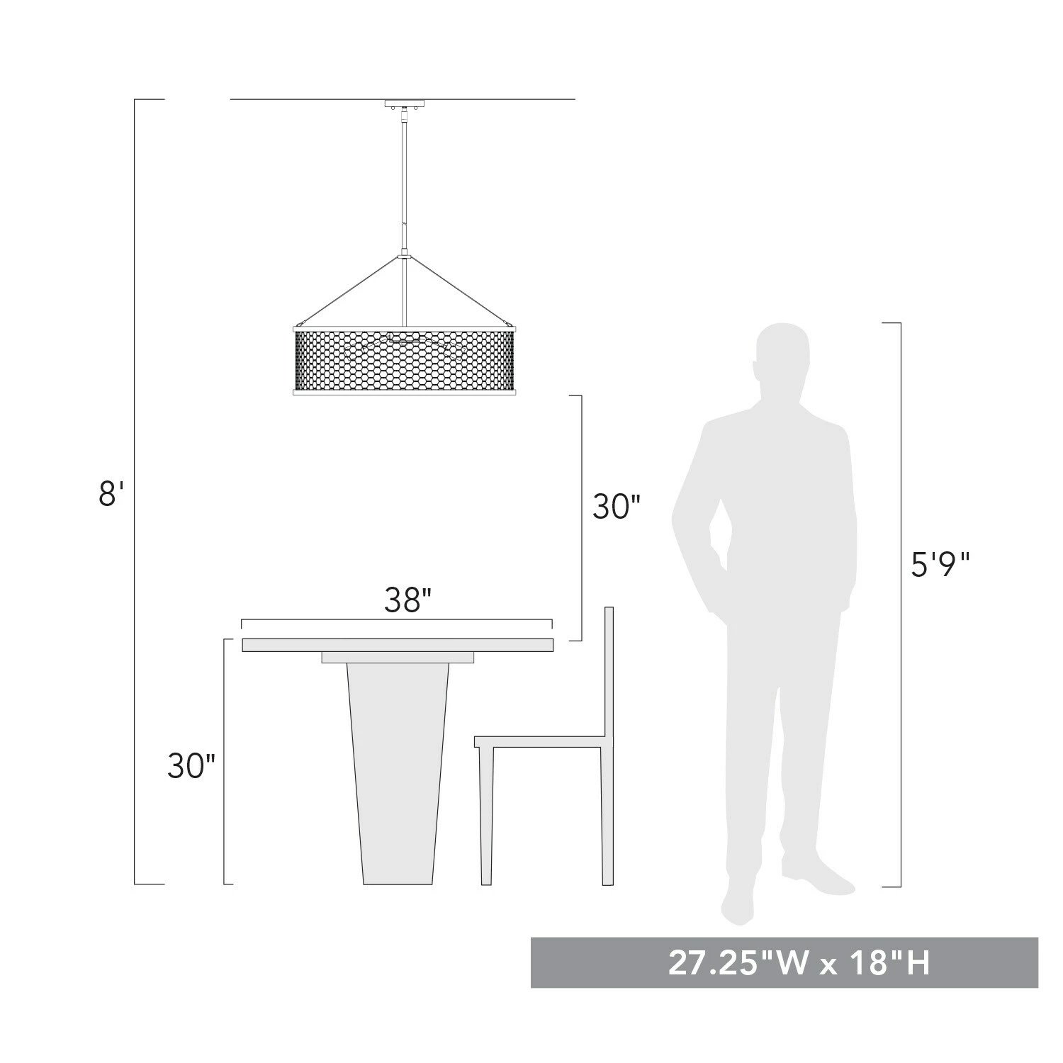 Brand new π Golden Lighting Bailey 6 Light Chandelier - 30x18" π€©