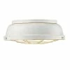 Outlet ✔️ Golden Lighting Bartlett French White Steel Flush Mount Light 🧨
