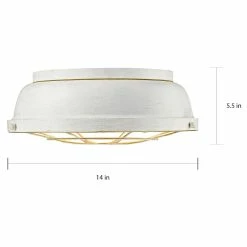 Outlet βοΈ Golden Lighting Bartlett French White Steel Flush Mount Light 𧨠9 Outlet βοΈ Golden Lighting Bartlett French White Steel Flush Mount Light 𧨠-Golden Lighting Sales Bartlett French White Steel Flush Mount Light 3
