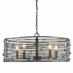 Hot Sale π Golden Lighting Bijoux 5 Light Chandelier In Brushed Etruscan Bronze π