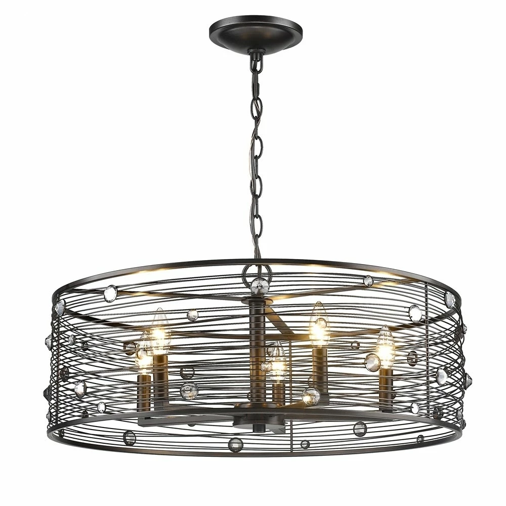 Hot Sale π Golden Lighting Bijoux 5 Light Chandelier In Brushed Etruscan Bronze π 6 Hot Sale π Golden Lighting Bijoux 5 Light Chandelier In Brushed Etruscan Bronze π - Image 4