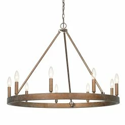 Best Sale 🔔 Golden Lighting Carraway 9 Light Chandelier - Copper Patina ✔️ -Golden Lighting Sales Carraway 9 Light Chandelier 2