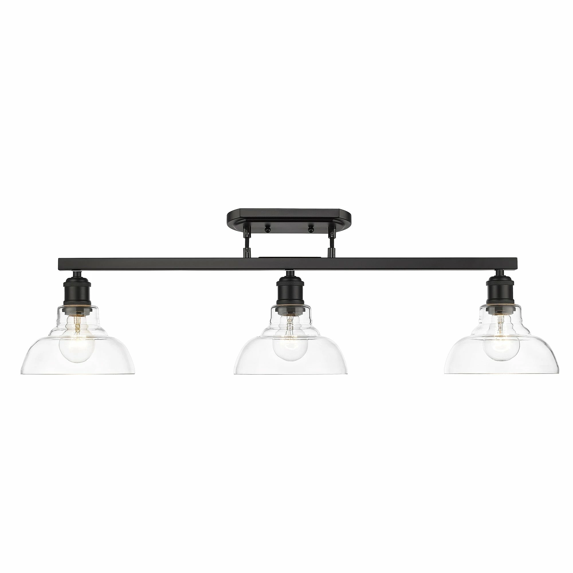 Promo β Golden Lighting Carver 3 Light Semi-Flush Chrome With Clear Glass π 4 Promo β Golden Lighting Carver 3 Light Semi-Flush Chrome With Clear Glass π - Image 2