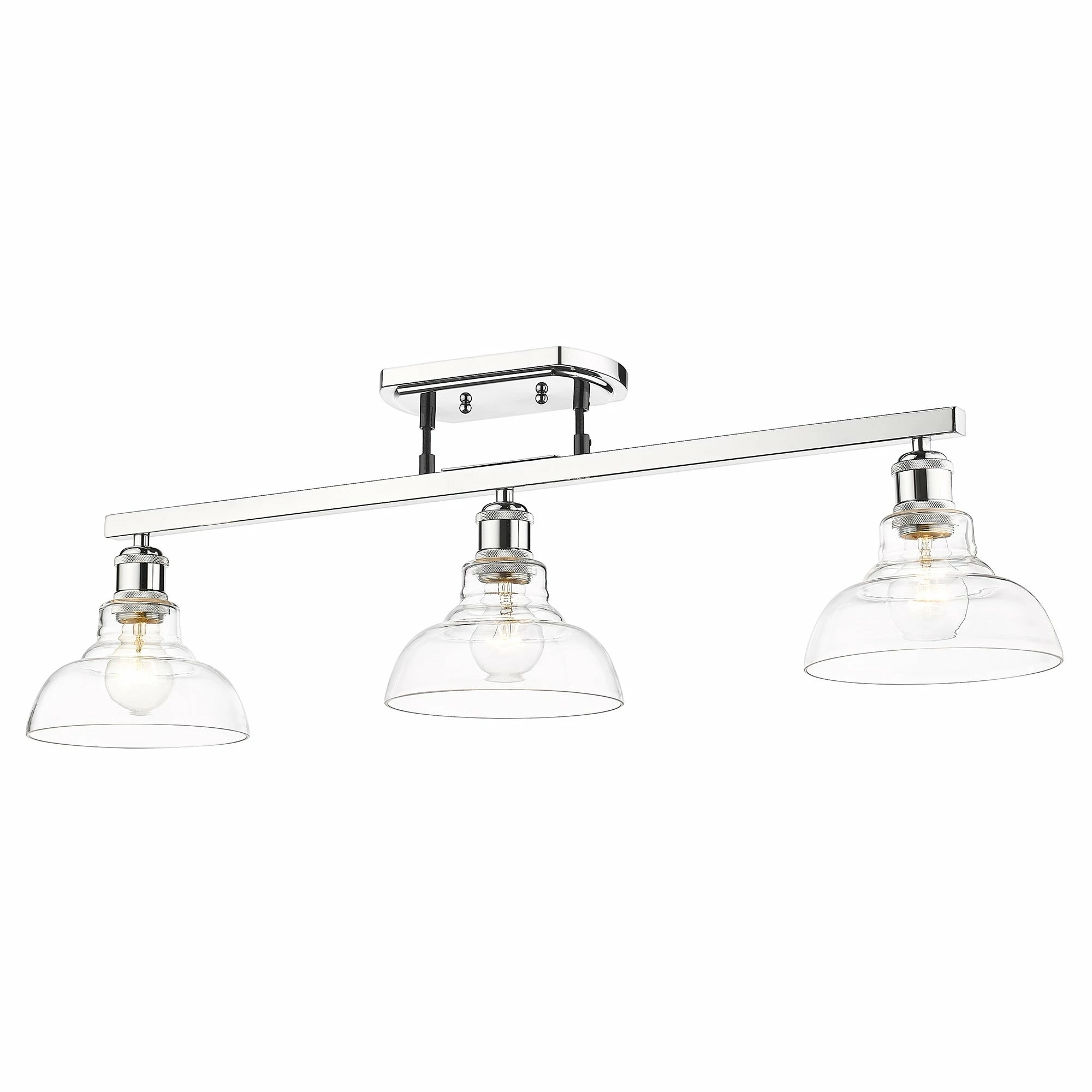 Promo β Golden Lighting Carver 3 Light Semi-Flush Chrome With Clear Glass π 8 Promo β Golden Lighting Carver 3 Light Semi-Flush Chrome With Clear Glass π - Image 6