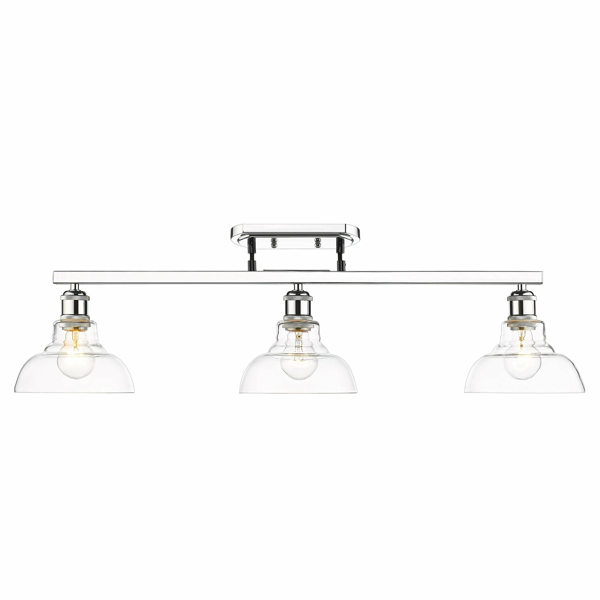 Promo β Golden Lighting Carver 3 Light Semi-Flush Chrome With Clear Glass π 9 Promo β Golden Lighting Carver 3 Light Semi-Flush Chrome With Clear Glass π - Image 7