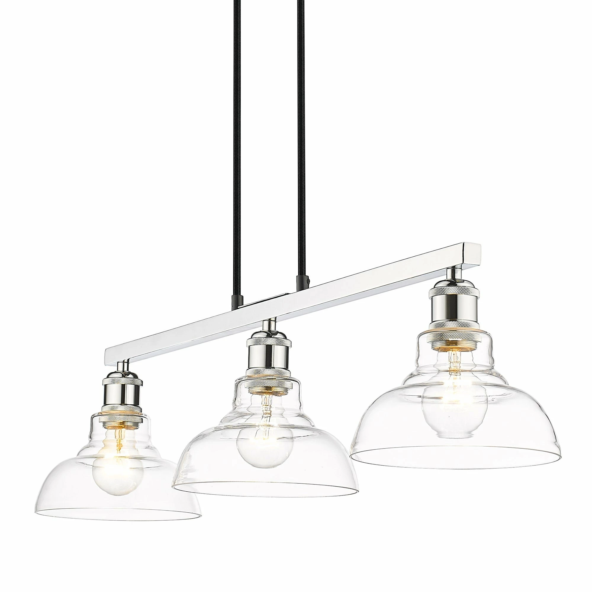 Promo β Golden Lighting Carver 3 Light Semi-Flush Chrome With Clear Glass π 12 Promo β Golden Lighting Carver 3 Light Semi-Flush Chrome With Clear Glass π - Image 10