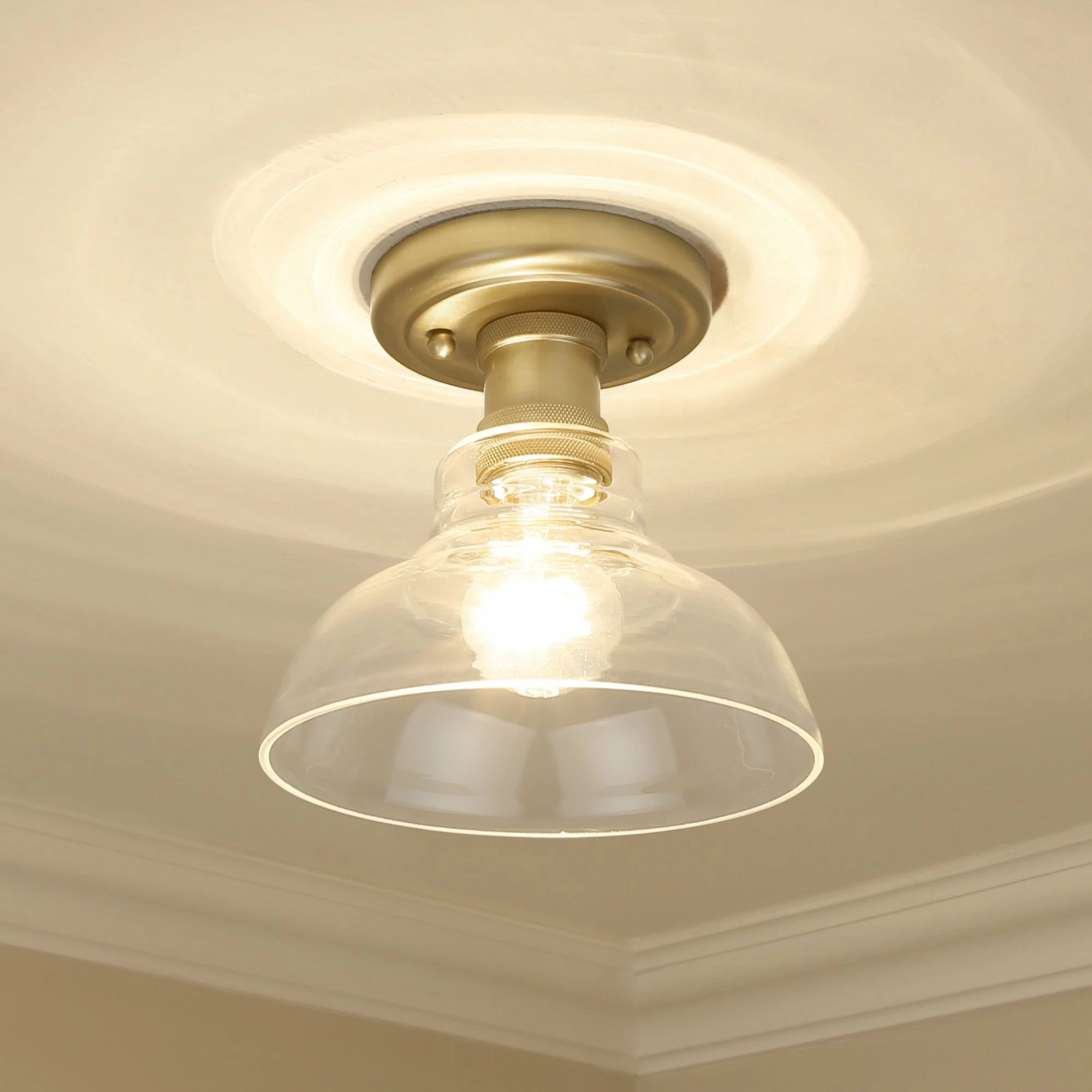 Promo π₯° Golden Lighting Carver Flush Mount Brushed Champagne Bronze π 5 Promo π₯° Golden Lighting Carver Flush Mount Brushed Champagne Bronze π - Image 3