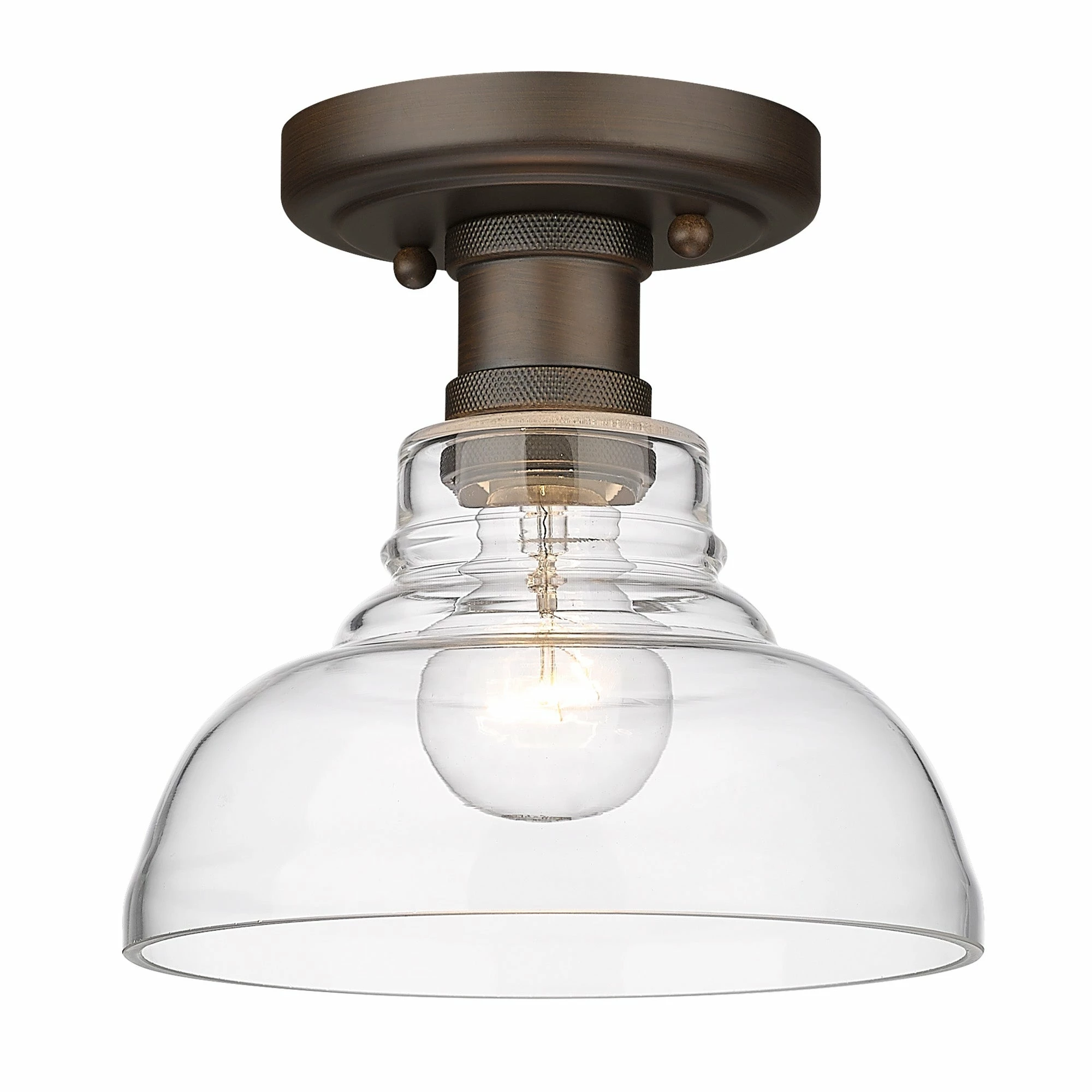 Promo π₯° Golden Lighting Carver Flush Mount Brushed Champagne Bronze π 6 Promo π₯° Golden Lighting Carver Flush Mount Brushed Champagne Bronze π - Image 4