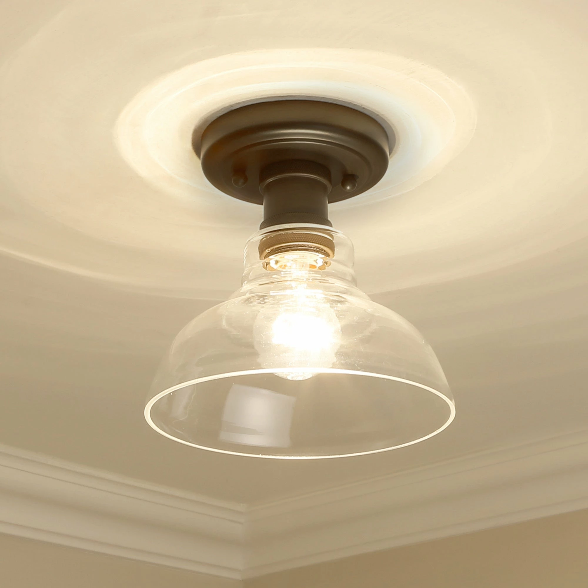 Promo π₯° Golden Lighting Carver Flush Mount Brushed Champagne Bronze π 8 Promo π₯° Golden Lighting Carver Flush Mount Brushed Champagne Bronze π - Image 6