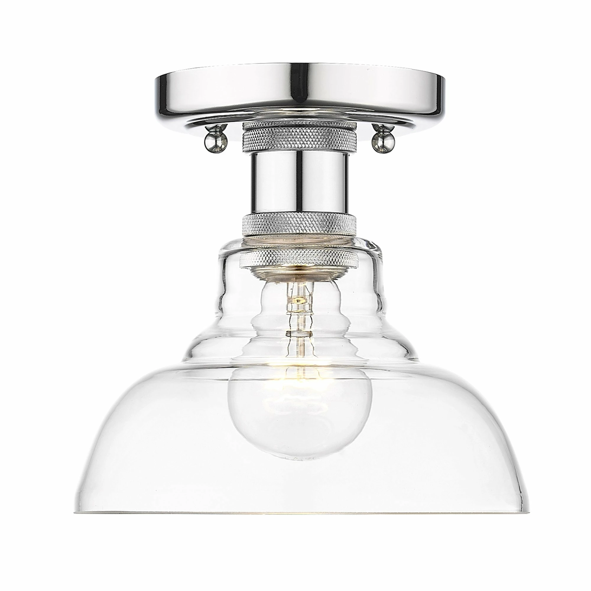 Best reviews of π Golden Lighting Carver Flush Mount Matte Black With Clear Glass β - Image 5