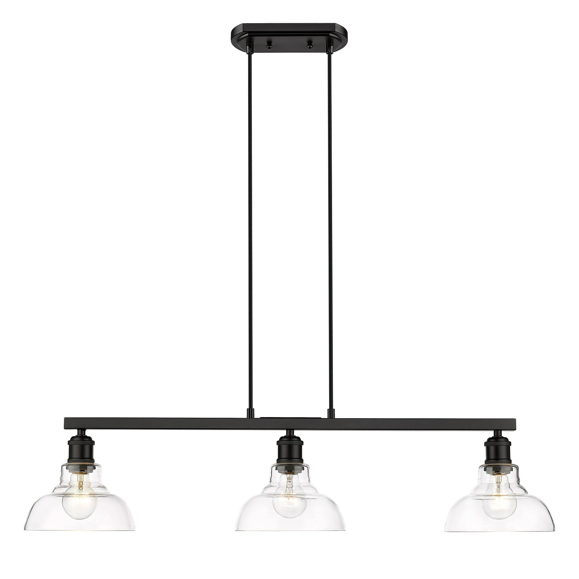 Wholesale π Golden Lighting Carver Linear Pendant Chrome With Clear Glass π 4 Wholesale π Golden Lighting Carver Linear Pendant Chrome With Clear Glass π - Image 2