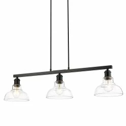 Wholesale 😍 Golden Lighting Carver Linear Pendant Chrome With Clear Glass 🛒