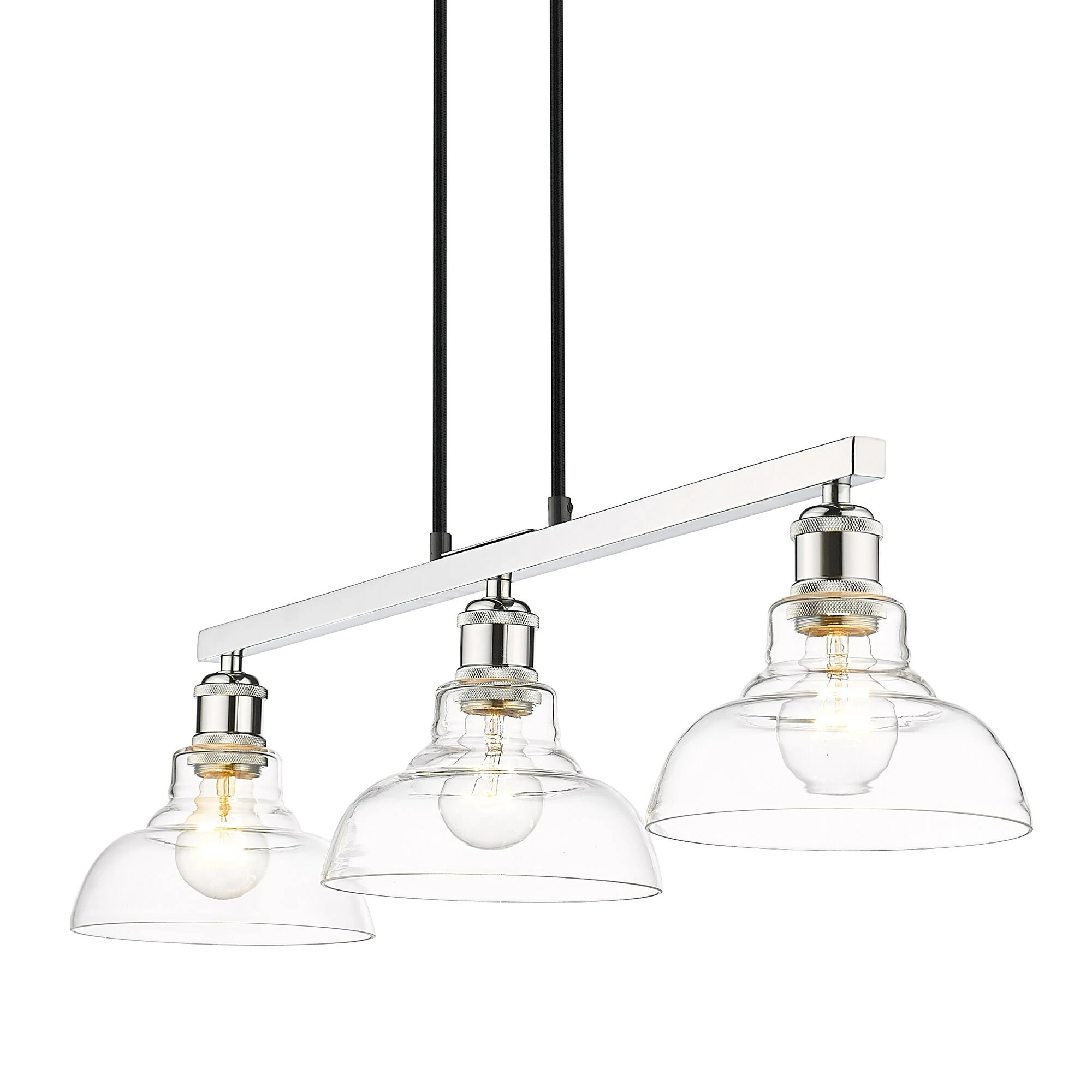 Wholesale π Golden Lighting Carver Linear Pendant Chrome With Clear Glass π 10 Wholesale π Golden Lighting Carver Linear Pendant Chrome With Clear Glass π - Image 8