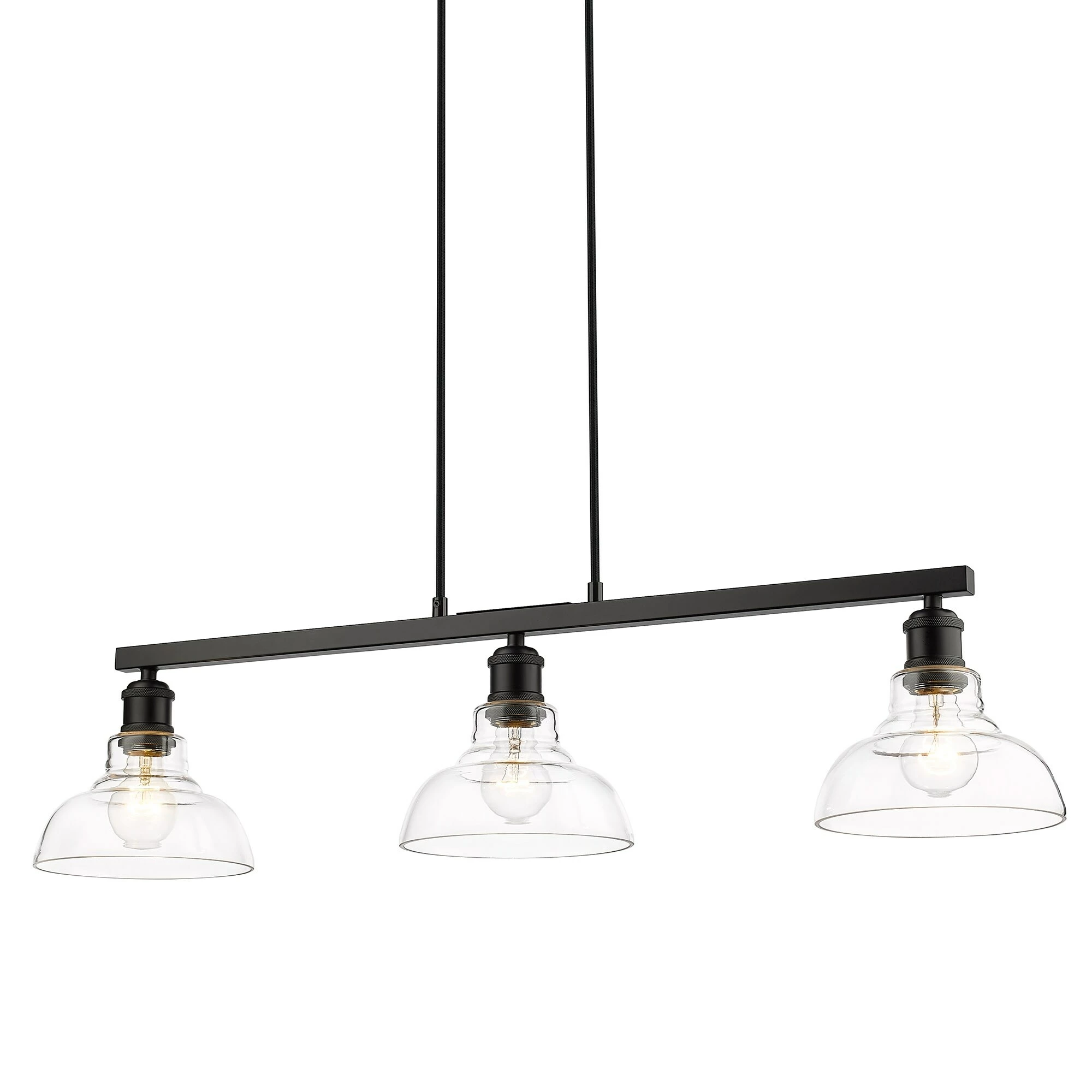 Wholesale π Golden Lighting Carver Linear Pendant Chrome With Clear Glass π 3 Wholesale π Golden Lighting Carver Linear Pendant Chrome With Clear Glass π