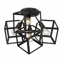 Top 10 π Golden Lighting Cassio 4 Light Semi-Flush - Matte Black π