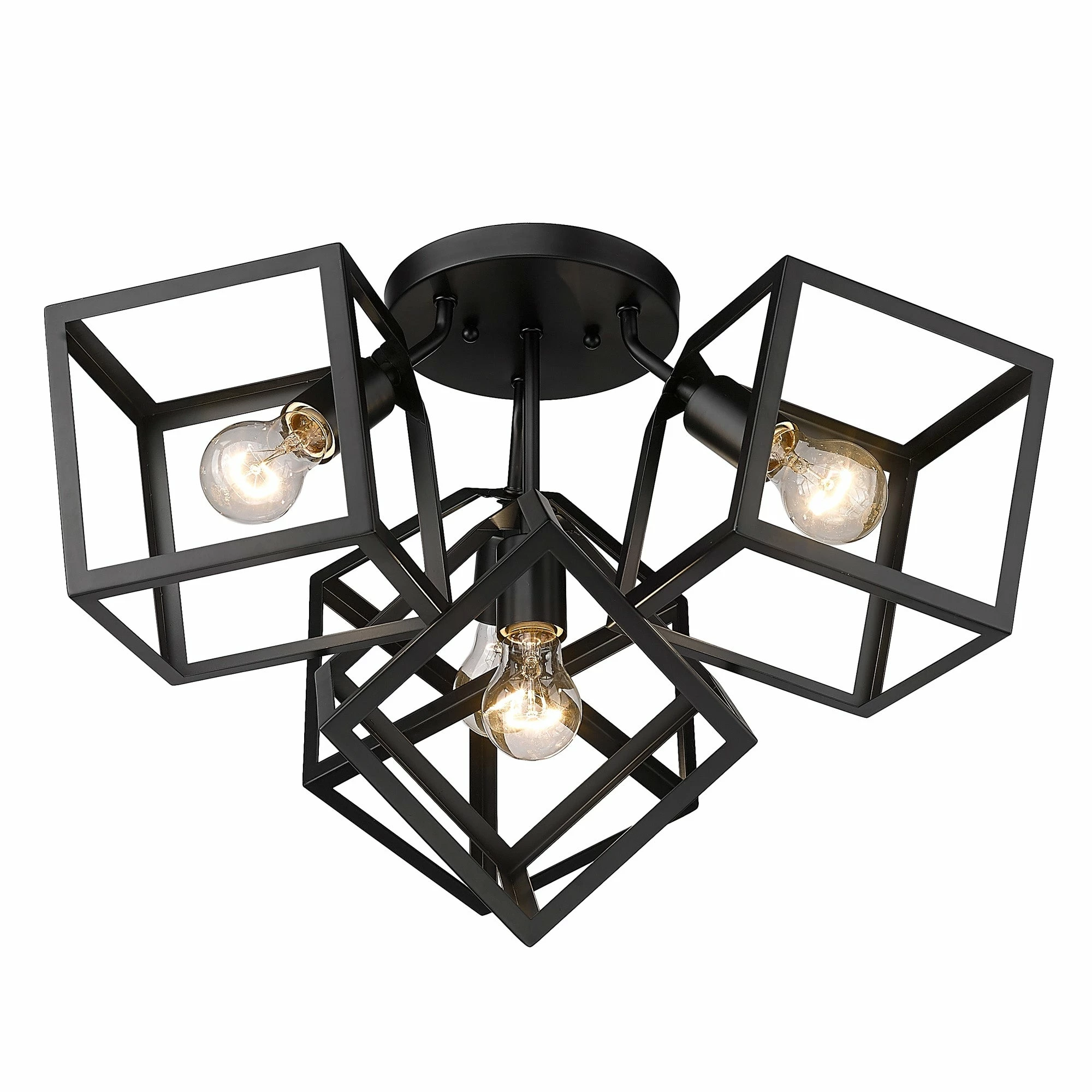 Top 10 π Golden Lighting Cassio 4 Light Semi-Flush - Matte Black π 6 Top 10 π Golden Lighting Cassio 4 Light Semi-Flush - Matte Black π - Image 4