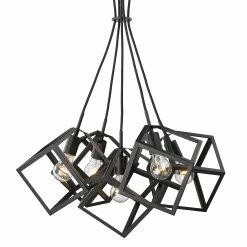 Promo ⭐ Golden Lighting Cassio 5 Light Pendant Olympic Gold ⭐