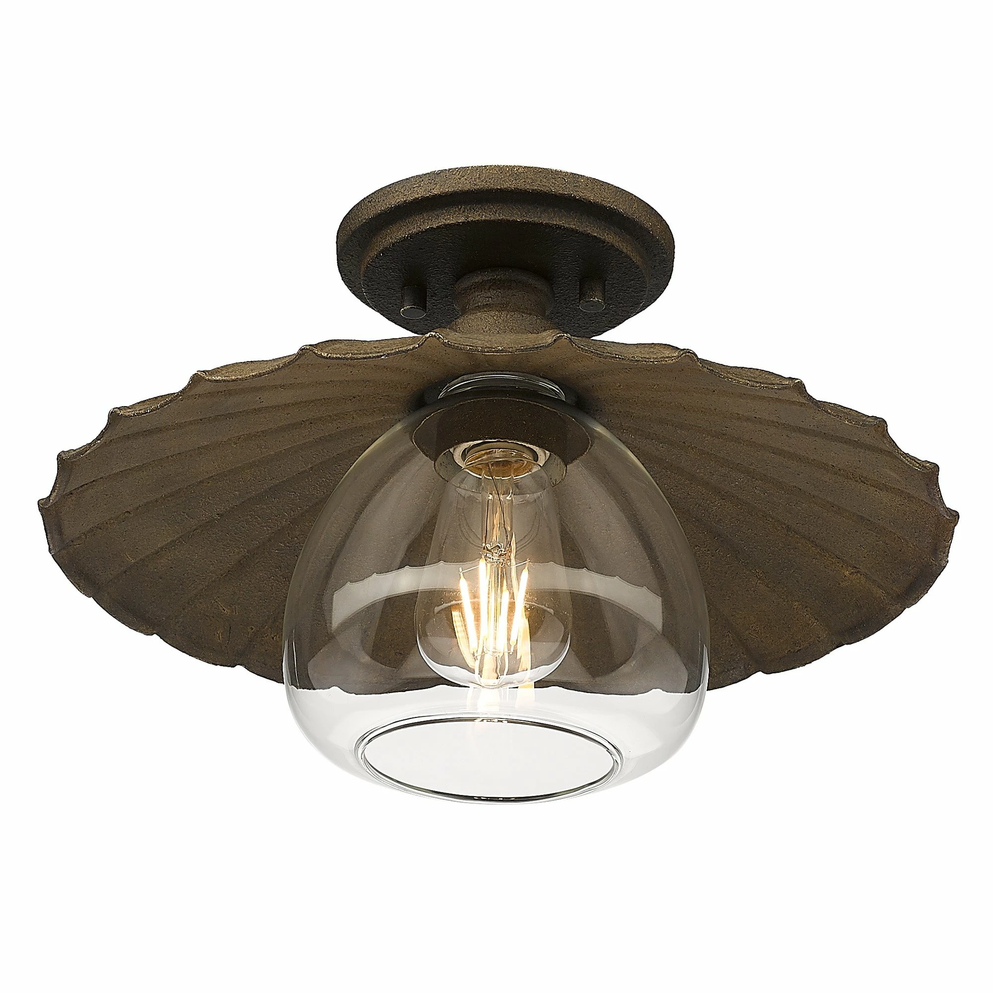 Brand new π Golden Lighting Clemence Flush Mount - Dark Rust π 4 Brand new π Golden Lighting Clemence Flush Mount - Dark Rust π - Image 2