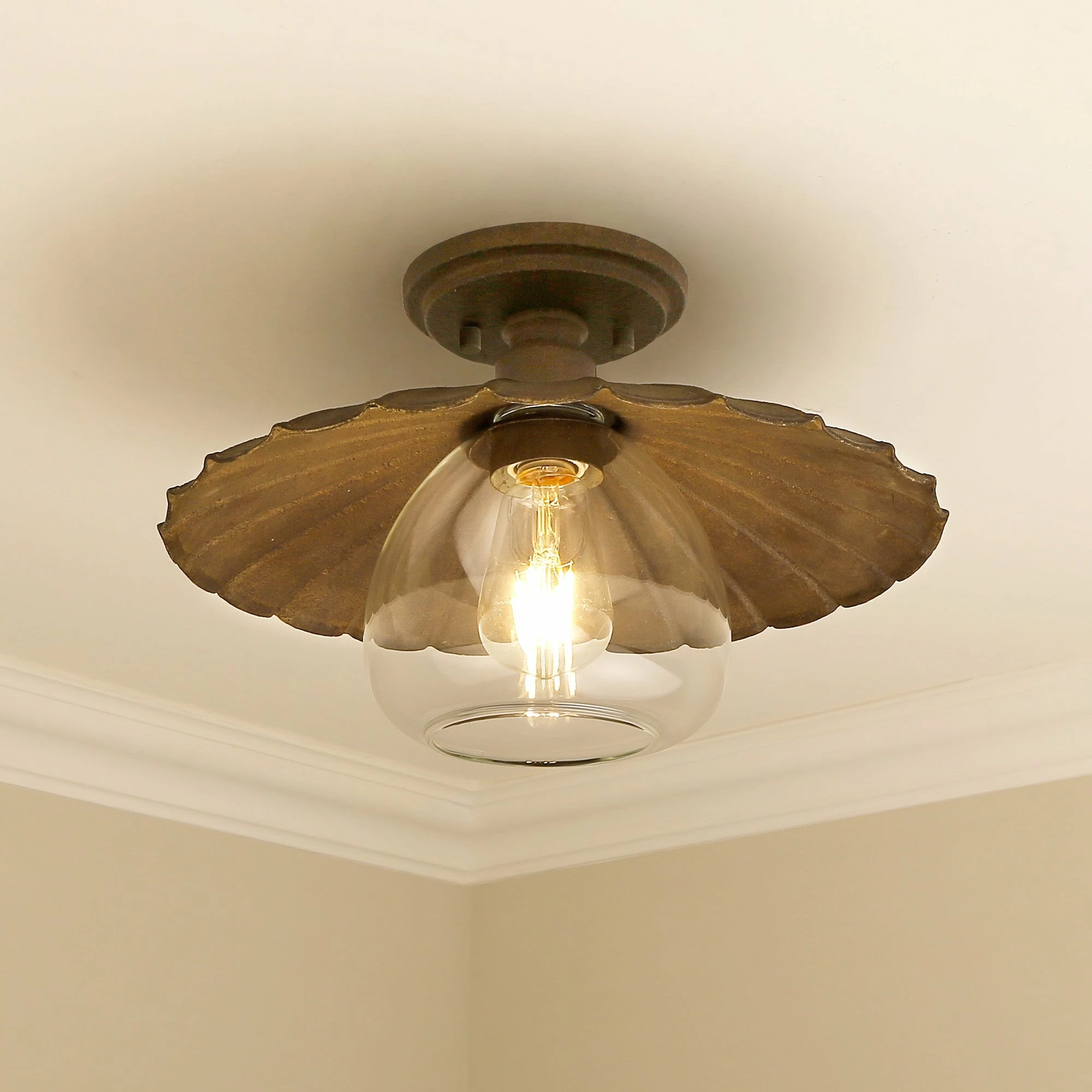 Brand new π Golden Lighting Clemence Flush Mount - Dark Rust π 5 Brand new π Golden Lighting Clemence Flush Mount - Dark Rust π - Image 3