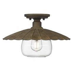 Brand new π Golden Lighting Clemence Flush Mount - Dark Rust π
