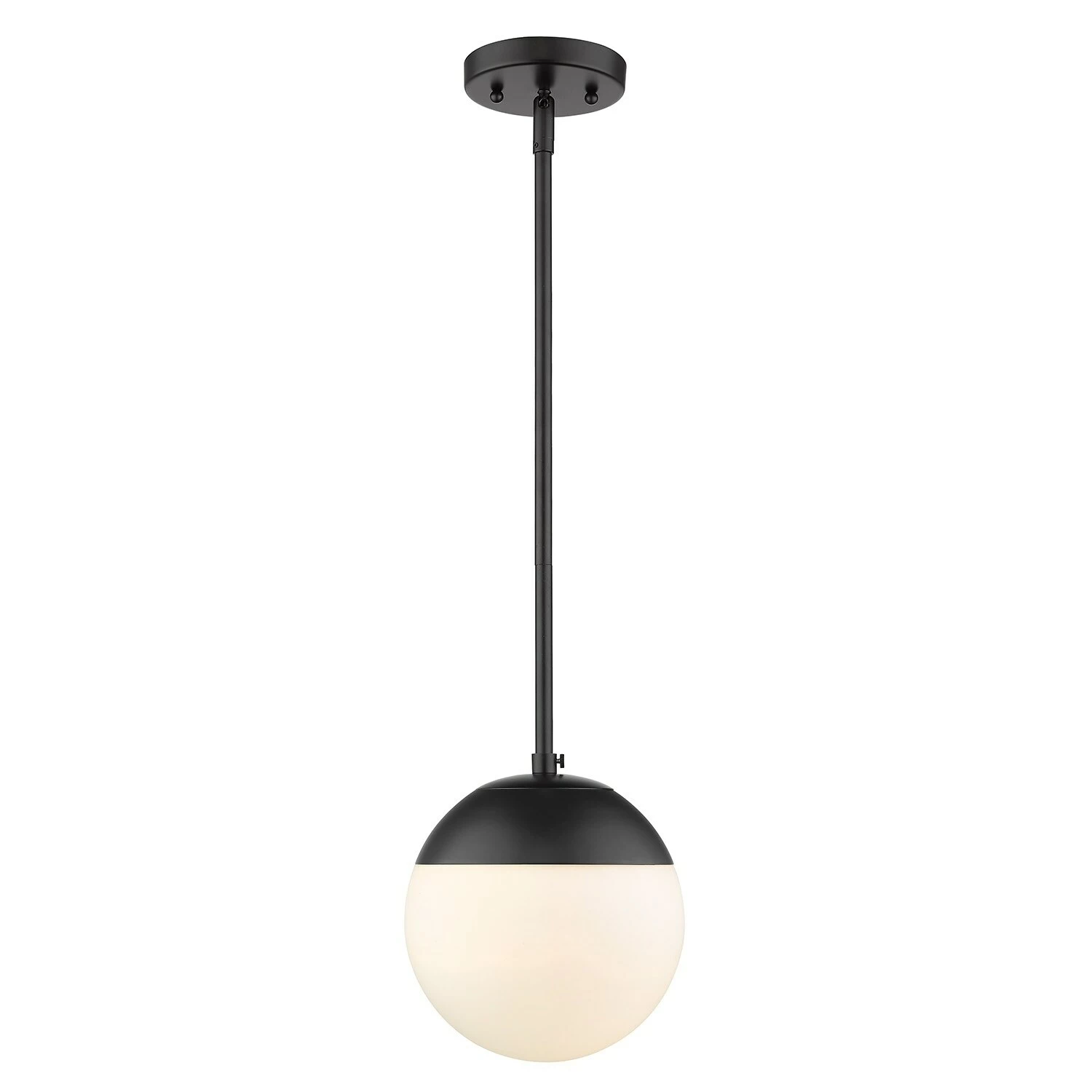 Wholesale ๐ Golden Lighting Dixon Mini Pendant In Aged Brass With Opal Glass And Aged Brass Cap Black With Black Cap And Opal Glass ๐ - Image 8