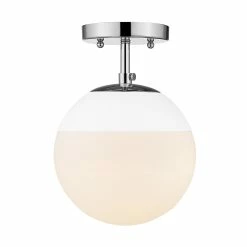 Wholesale 🧨 Golden Lighting Dixon Mid-Century Modern Semi-Flush Orb Matte Black With Black Cap 😉