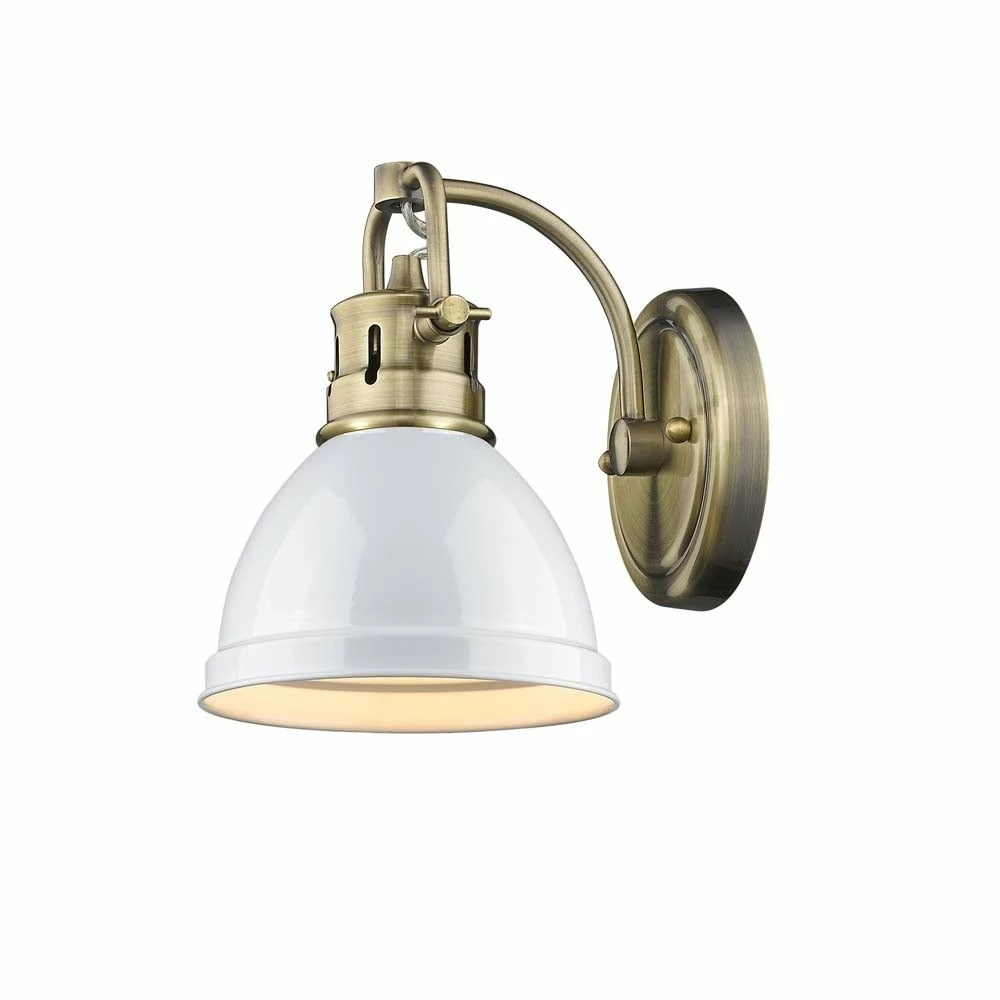 Best reviews of π Golden Lighting Duncan 1-light Bath Vanity In Aged Brass With White Shade π₯° 3 Best reviews of π Golden Lighting Duncan 1-light Bath Vanity In Aged Brass With White Shade π₯°