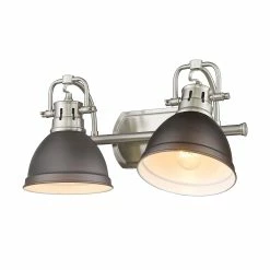 Discount π― Golden Lighting Duncan 2 Light Bath Vanity Pewter With Aged Brass Shades π 24 Discount π― Golden Lighting Duncan 2 Light Bath Vanity Pewter With Aged Brass Shades π -Golden Lighting Sales Duncan 2 Light Bath Vanity 9