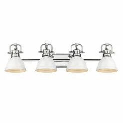 Coupon π₯ Golden Lighting Duncan 4-light Bath Vanity Chrome & Matte White π 21 Coupon π₯ Golden Lighting Duncan 4-light Bath Vanity Chrome & Matte White π -Golden Lighting Sales Duncan CH 4 Light Bath Vanity 4