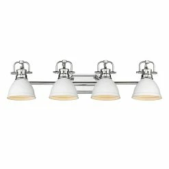 Coupon π₯ Golden Lighting Duncan 4-light Bath Vanity Chrome & Matte White π 25 Coupon π₯ Golden Lighting Duncan 4-light Bath Vanity Chrome & Matte White π -Golden Lighting Sales Duncan CH 4 Light Bath Vanity 8